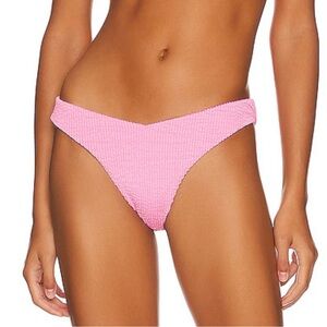 WeWore What Pink Textured Bikini Bottom-Large